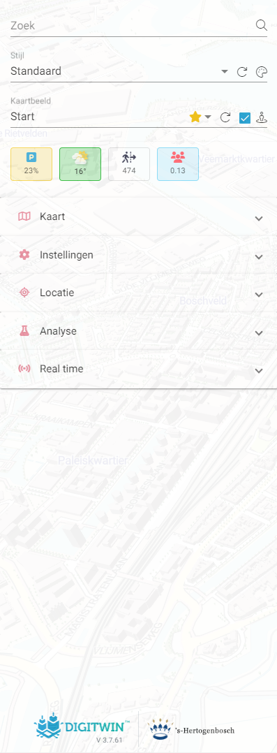 Buienradar tijdlijn en bediening