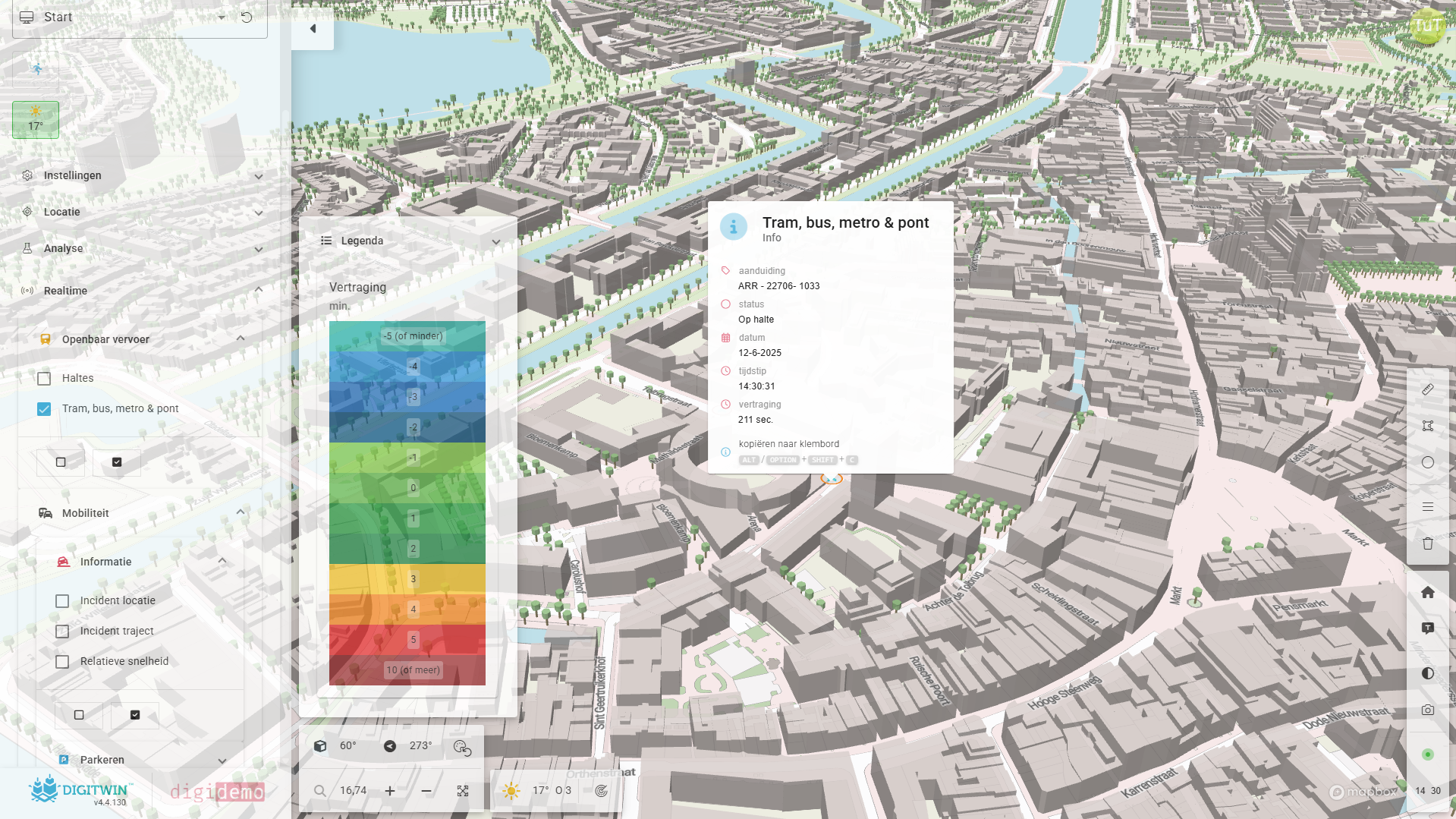 Live openbaar vervoer informatie