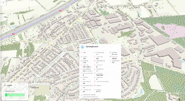 Overzicht van opvanglocaties bij Swalmen, Roermond, met detailinformatie per locatie